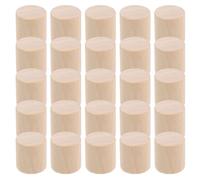 100pcs Wood Cylinder Blocks Unfinished Wooden Craft Pieces