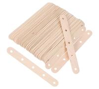100pcs Wood Ice Pop Sticks with Five Holes for Adults and Teachers | Birch Wood, Jumbo Predrilled Design, Smooth Beige Finish, for Cake Pops, Waxing Rods, Craft Builds