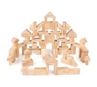 100PCS Wooden Building Block Early Educational Toy For Kids With Storage Box Safe Shape Cognitive Stacking Block Educational Building For Kids