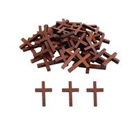 100pcs Wooden Crosses, for Pocket Prayers Crafts Small Pendant Charm Easter Egg Fillers for Easter Christian Gifts