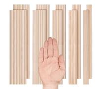 100PCS Wooden Dowel Rods 12 inch - 12" Wood Dowels 5 Sizes Craft Sticks 1/8 3/16 1/4 5/16 3/8 x 12 Inch Bamboo Sticks Long Rods for Crafting