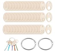 100Pcs Wooden Embroidery Thread Organiser, 50x35mm Cross Stitch Thread Organiser, Embroidery Accessories, Cross Stitch Storage, for Cross Cotton Craft DIY Sewing Storage, 2mm Thick