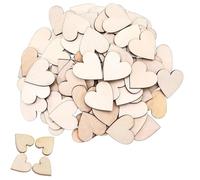 100pcs Wooden Hearts(3cm), Heart Wood Cutouts,Craft Unfinished Wood kit for Decoration Weddings, Parties, Anniversaries, Personalised Gifts, Arts and Crafts