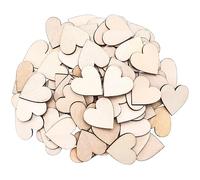 100PCS Wooden Hearts for Crafts, Guest Book & Decoration - DIY Unfinished Ornaments for Valentines Day, Birthday, Wedding