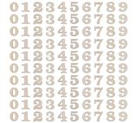 100Pcs Wooden Numbers for Arts Crafts DIY Decoration Displays, 15mm 0 to 9 Mixed Small Wooden Number Blocks for Decor Early Educational Learning Toys Games