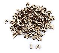 100Pcs Wooden Numbers for Arts Crafts DIY Decoration Displays, Small Wooden Numbers 0-9 Home Decor Kids Early Educational Learning Toys Games