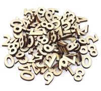 100pcs Wooden Numbers - Mini Wooden Numbers 0-9,15MM,Unfinished,for Children Beginners Educational Learning,Decoration Gift