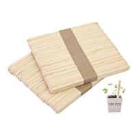 100Pcs Wooden Plant Labels, Natural Wood Plant Sign Tags Seedling Labels Garden Markers Tags for Herb Seed Vegetable Flowers (14.9x2.8cm)