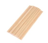 100pcs Wooden Round Dowel Rods for Hobbyists and Woodworkers Beige