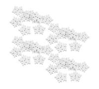 100pcs Wooden Snowflake Button Embellishments for Sewing Enthusiasts | Easy to Sew, White Elegant Craft Accents for Fabric Projects, Scrapbooking, Wedding Celebrations