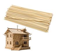 100Pcs Wooden Sticks Round Dowels Natural 150 * 2 mm Hardwood Sticks Dowel Rods Smooth Dowel Wooden Craft for Model Making Home Decoration DIY Craft Projects Modeling Art and Crafts-Back to School