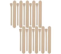 100pcs Wooden Wax Applicator Sticks, Ice Cream Shape | Wooden Rod Design, Safe Wax Applying Tool, DIY Craft Accessories, for Body and Hair Use