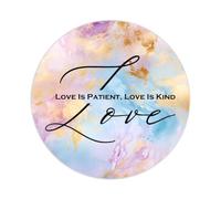 100pcs Words Quotes Round Stickers Love is Patient Love is Kind Label Stickers Decals for Card Envelopes Seals Boxes Holiday Xmas Gifts Bags Packaging Party Supplies Decoration 1.5in