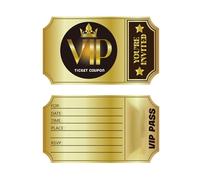 100pcs Writable VIP Invitation Cards 6x3.5 inch Double Sided Birthday Party Invitations Birthday Party Invitations