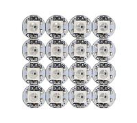 100pcs WS2812B Addressable 5050 Smart RGB LED Pixel Light on Black Heat Sink PCB Board 5V DC Compatible with Arduino (RGB White PCB)