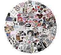 100PCS Y2K Downtown Girl Aesthetic Stickers - Retro Cherry Star Heart Lips Record Bow Quote Icons Vinyl Decals for Water Bottles Laptops Car Journals Suitcase Skateboard Scrapbooking Crafts