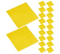 100pcs Yellow Disposable Dinner Napkins Square Paper Serviettes | Wood Pulp Material, Absorbent Sheet Design, Smooth Unfolding, for Corporate Events and Holiday Gatherings
