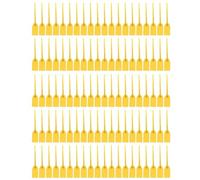 100Pcs Yellow Plastic Seals Security Tags Numbered Pull Ties Anti-Tamper Cable Ties for Handbags, Luggage, Clothing, Shoes, Postal Parcels