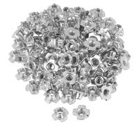 100pcs Zinc Plated Carbon Steel T Nut Four pronged