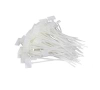100Pcs Zip Ties Write On Power Cable Label Mark Tag
