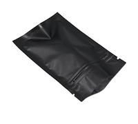 100Pcs Zipper Lock Self Seal Flat Pouch for Zip Aluminum Foil Lock Matte Black Package Bag Coffee Tea Storage Reclosable Mylar Bags Smell Proof Heat Sealable Wedding Candy Pouch (3.9x5.9 inch)