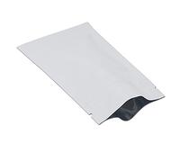 100Pcs Zipper Lock Self Seal Flat Pouch for Zip Aluminum Foil Lock Matte White Package Bag Coffee Tea Storage Mylar Bags Reclosable Smell Proof Heat Sealable Wedding Candy Pouch (4.7x7.1 inch)