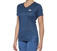 100% Airmatic Slate Blue Ladies Short Sleeve Bicycle Jersey, blue, size M for Women