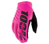 100% GUANTES BRISKER Gloves M Gloves, Adults Unisex, Neon Pink (Pink)