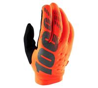 100% GUANTES BRISKER Gloves XL Gloves, Adult Unisex, Fluo Orange/Black (Multicoloured)