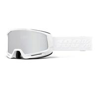 100% Okan Snowboard/Ski Goggles, M White/HiPER Silver Mirror