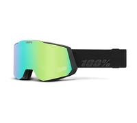 100Percent Snowcraft Hiper Black/Green Goggle mirror green lens Uni