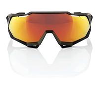 100percent Speedtrap Sunglasses Hiper Red Multilayer Mirror/CAT3 Soft Tact Black