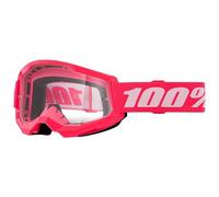 100% MX Goggles Strata 2 Pink Clear MTB Motocross Quad ATV