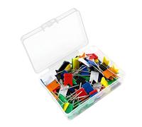 100Pieces Colorful Marker Thumbtacks Set with Storage Container Flag Push Pins Great for Teachers and Students School Project Pins
