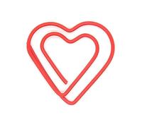 100Pieces Cute Paperclips Red Heart Shaped Paper Clips Bookmarks Clip Supplies for Wedding Photo Wall Decoration Small