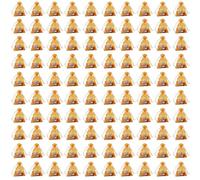 100Pieces Heart Organza Favor Bags 4x6Inch Gold Foil Heart Designing For Weddings Birthdays Gift Storage Pouches Wedding Party Bags