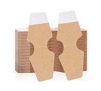 100Pieces Necklace Holder Tags for Selling Jewelry Price-Label Adhesive Fold Over Tags Paper Display Paper Sticky Note Foldable Sticky Card