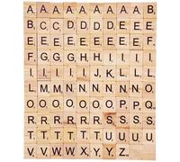 100Pieces Scrabble Letters,Scrabble Letters for Crafts Wooden Letters for Crafts,Scrabble Letters for Crafts Educational Games Suitable for Children Promoting Intimate Parent-Child Relationship