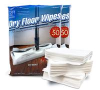 100pk Dry Floor Wipes, 29cm x 21cm Large Floor Wipes Universal Fitting for Swivel Flat Mop, Disposable Dry Dusting Cloths Laminate Cloths Mop Refill Pads (2 x 50 Cleaning Cloths)