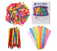 100pk Flying Rocket Balloons Assorted Colours, Flying Balloons, Party Balloons Whistling Balloons Party Bag Fillers for Kids,Noisy Screaming Balloons