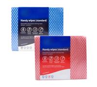100pk HUGE 42x35cm All Purpose Cloths, J Cloths Style Disposable Cloths For Cleaning Bathroom Kitchen Surfaces & Window Wiping General Cleaning Cloths Lint Free Red & Blue
