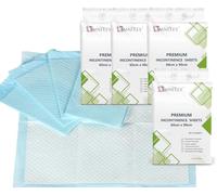 100pk Omnitex 1400ml High Absorption, 60x90cm Disposable Incontinence Bed Pads, Odour Neutralising Soft top with SAP Leak Control, Mattress Protector Sheets, Premium Absorption