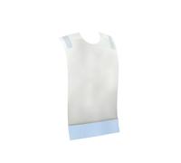 100pk Omnitex Premium Disposable Adult Bibs with Crumb Catcher Pocket, Self Adhesive Tabs | Recycled Fibers | Strong Heat Laminated Layers | Super Absorbent Front, Fluid Resistant Back (1 Pack of 100)