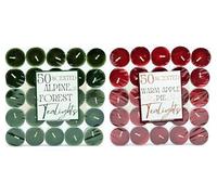 100pk Tea Light Candles 50pc Alpine Forest & 50pc Warm Apple Pie, Scented Tea Lights, Long-Lasting and Ideal for Home, Relaxation, Romantic Dinners, Weddings, Festive Decor, Cosy Evenings