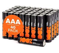 100PP AAA batteries 40 pack Alkaline batteries disposable Triple Aaa batteries Triple A Battery 1.5 Volt 10 year shelflife for toys fairy Lights etc batteries Amazon exclusive 1.5v