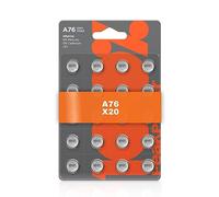 100PP LR44 Button Cell Batteries, AG13, A76, 1.5V Alkaline Batteries for Watches, Toys, Calculators, Thermometers, Remotes & More, 20 Pack Leak proof Button Coin Cell with Long Lasting Power