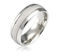 100S JEWELRY White Gold Tungsten Rings For Men Women Wedding Band SandBlasted Finish Dome Edge Sizes 6-16, Metal, No Gemstone