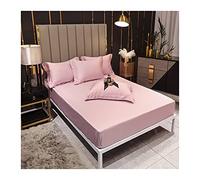 100S Pima Cotton Fitted Sheet Luxury Silky Satin Deep Pocket Bedding For 5-25cm Mattress 30cm High-End Bottom Sheet Queen King Single Twin Full Small Double 1 Piece Only Ultra Soft Breathable