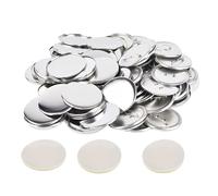 100Set 25-75MM Metal Badge Pin Button Maker Parts DIY Blank Parts For Art Crafts Making Iron-Base Badges Set For Craft Production(50MM)