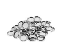100Sets Blank Double-Side Keychain Badge Button Making Supplies Round Badge Pins Key Ring Pendant DIY Making For Craft Production(25mm NO washer)